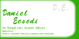 daniel ecsedi business card